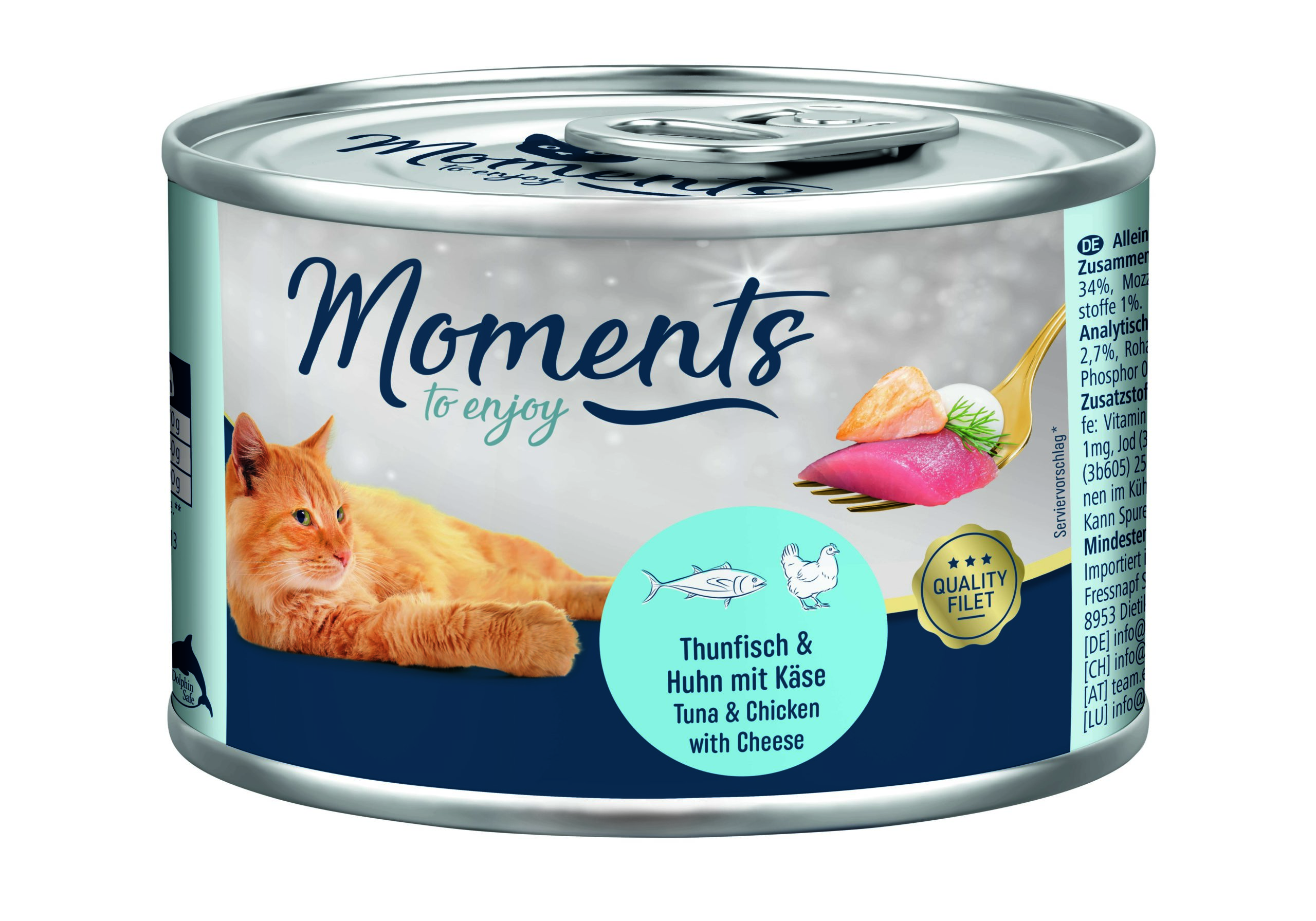 Moments macska konzerv tonhal és csirke sajttal 6x140g