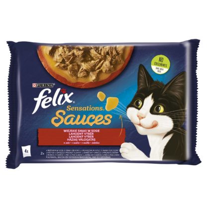 Felix Sensations Sauces macska tasak MP házias 4x85g