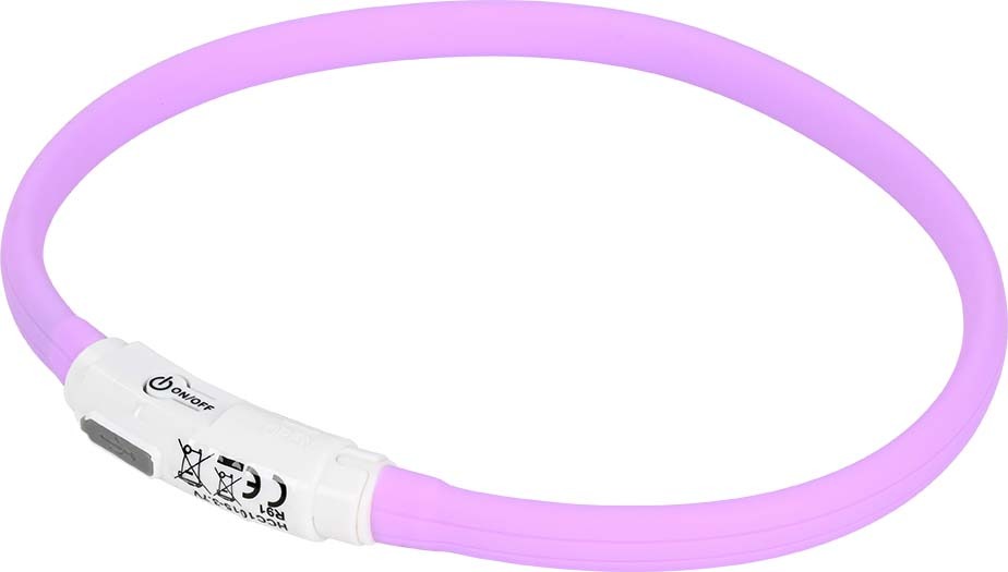 AniOne Candy világító nyakörv lila 35cm