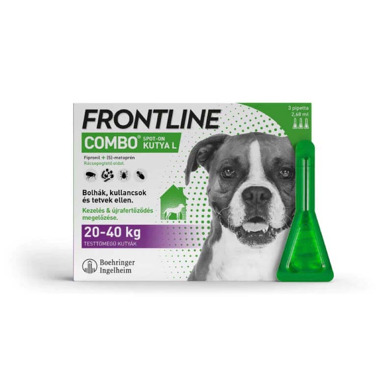 Frontline Combo spot-on kullancs, bolha és tetvek ellen kutyáknak L 20-40kg 3db