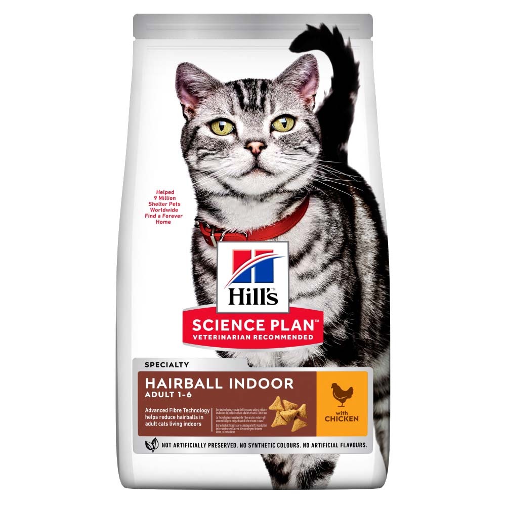 Hill's Science Plan Feline adult hair&indoor száraz macskaeledel csirke 1,5kg
