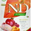 N&D Grain Free fürj&gránátalma sütőtökkel adult steril száraz macskaeledel 1,5kg