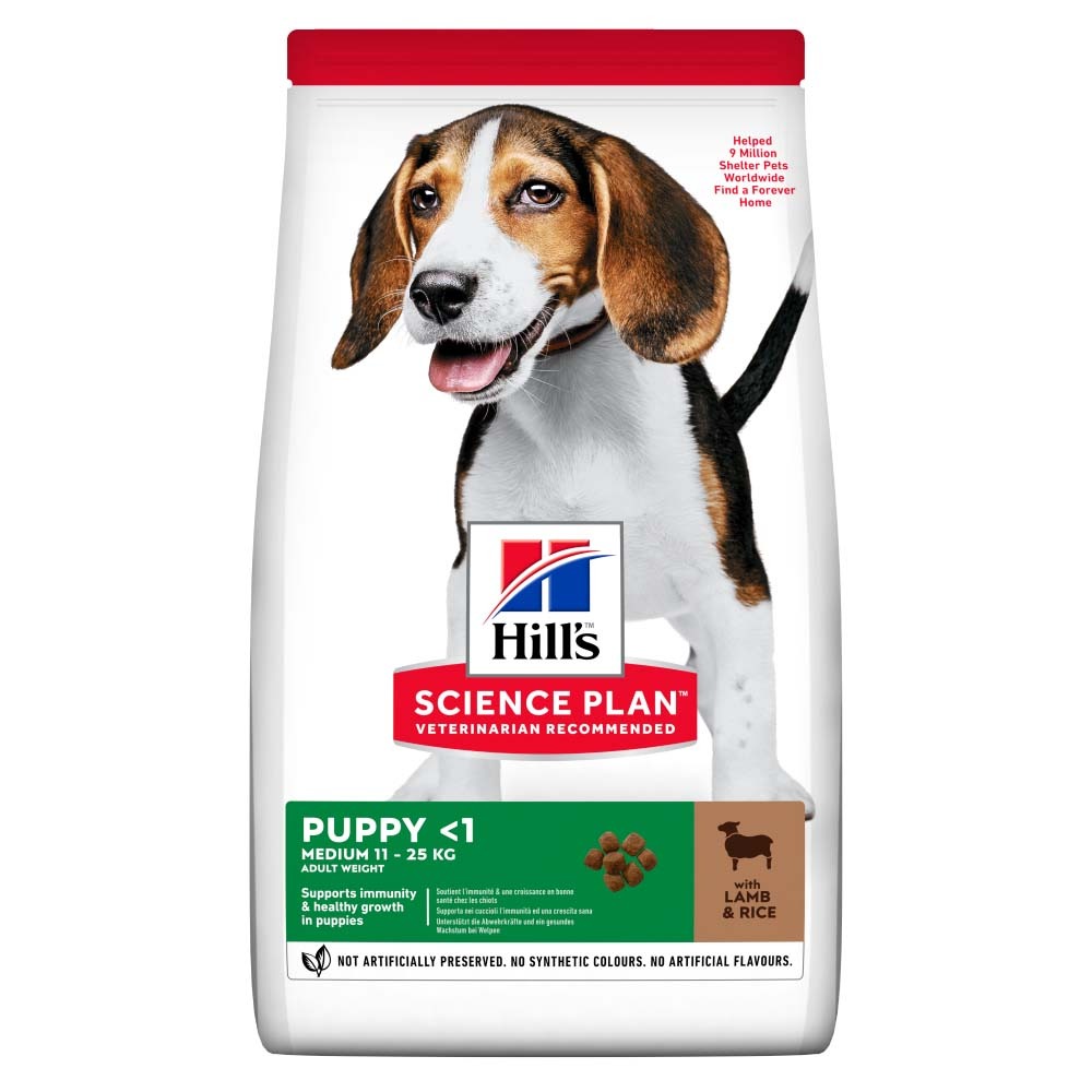 Hill's Science Plan Canine száraz kutyaeledel puppy medium bárány&rizs 18kg