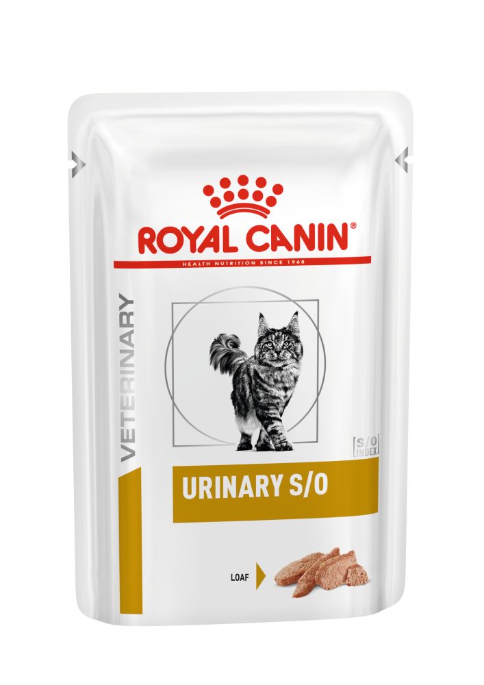 Royal Canin Veterinary Urinary s/o loaf pépes alutasak macskaeledel húgykő ellen 12x85g