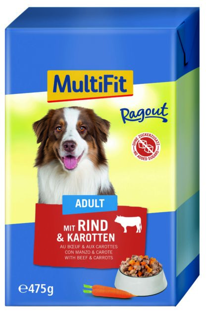 MultiFit nedves kutyaeledel ragu adult marh&répa 12x475g