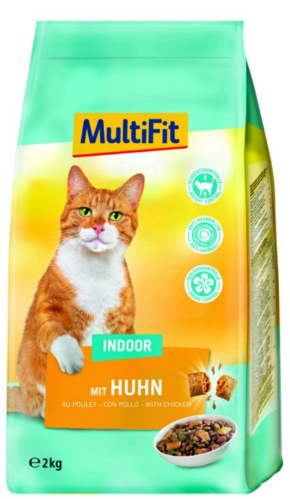 MultiFit száraz macskaeledel indoor csirke 2kg